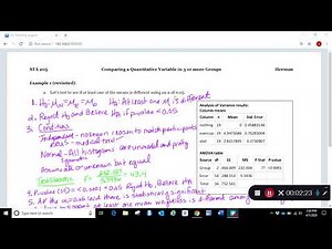 ANOVA Multiple Comparison Explanation