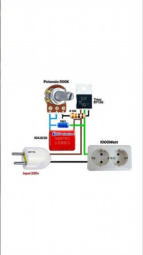 1000 watt AC Dimmer Circuit Using Triac BT136#shortvideo #diy