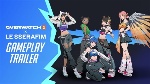 Dreh die Lautstärke auf und betrete die Bühne mit Overwatch 2 x LE SSERAFIM 🎤 🪽 FEARLESS Mercy 🚀 FEARLESS Juno 🫶 Blue Flame Kiriko 🐰 Blue Flame D.Va ✨ Und mehr! Hol dir die FEARLESS und Blue Flame-Skins für eine begrenzte Zeit ab dem 18. März! 🤩 | Overwatch