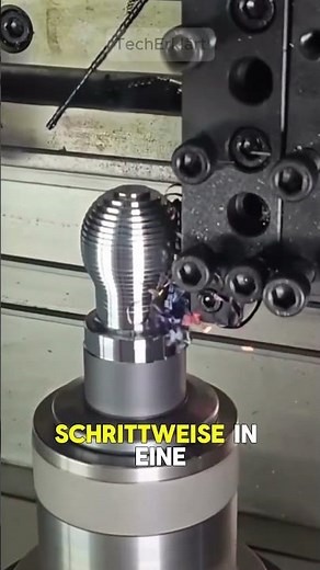 Präzisionsarbeit: CNC-Drehen einer perfekten Kugel! ⚙️ #CNC #Metallbearbeitung #Engineering