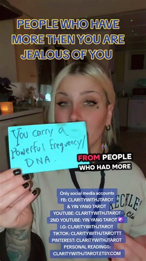 PEOPLE WHO HAVE MORE THEN YOU ARE JEALOUS OF YOU #tarot #chosenones #shorts