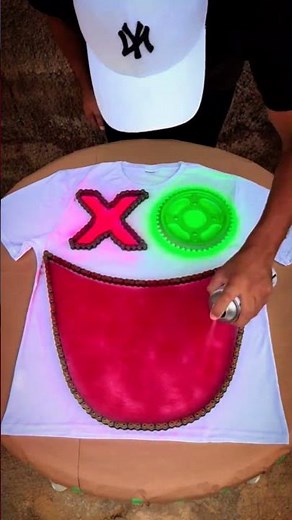 Making an X Design with Motorcycle Chain 🔗 | Pinion Chain Bending Round Art 🎨 | Spray Paint T-Shirt