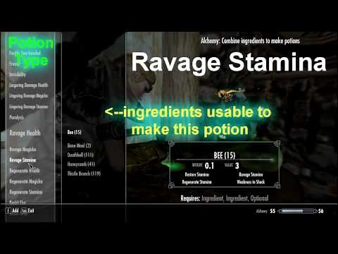 Skyrim Potion Recipes