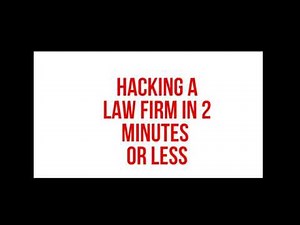 Hacking a law firm in 2 minutes or less