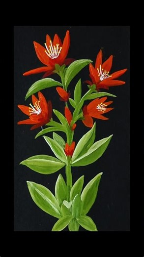 Easy flowers painting by acrylic paint ll flower art