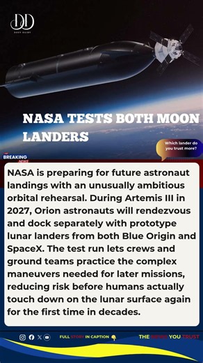 NASA to Test Both SpaceX and Blue Origin Moon Landers Before Next Landing