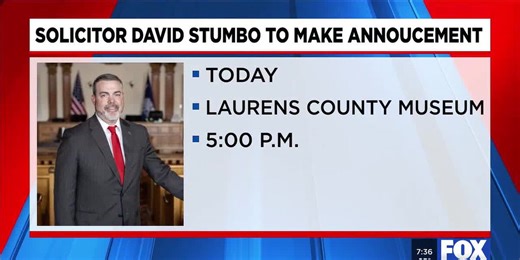 Solicitor David Stumbo to make announcement on Tuesday