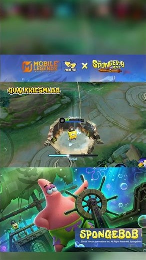 SpongeBob Collab in MLBB! Cyclops Skill Effects Reveal | #shorts #MLBB #SpongeBob