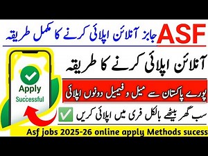 How to online apply for Asf Jobs 2025|Asf online apply 2025-26¦Asf registration kasy kryn 2025 #Asf