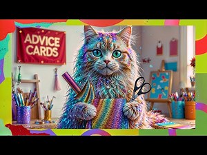 Mimi, a Cute Cat Teaches Good Habits| The Artist Cat Makes Fun Advice Cards for Kids| Paws and Poses
