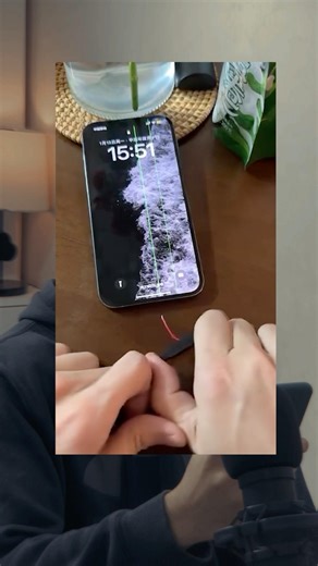 Can a lighter fix lines on iPhone screen #apple #iphone ?