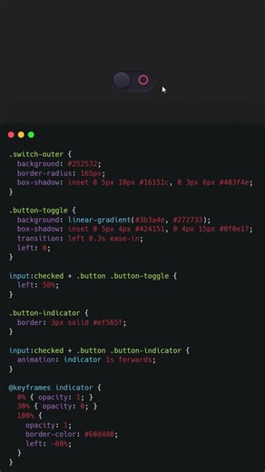 Basic toggle switch #shorts #code