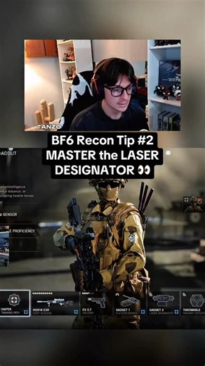Tanzo on Instagram: "How to use the Laser Designator in Battlefield 6! BF tips for Recon #2 | #battlefield6 #reconclass #battlefield #tanzo #gaming #reels #foryou"