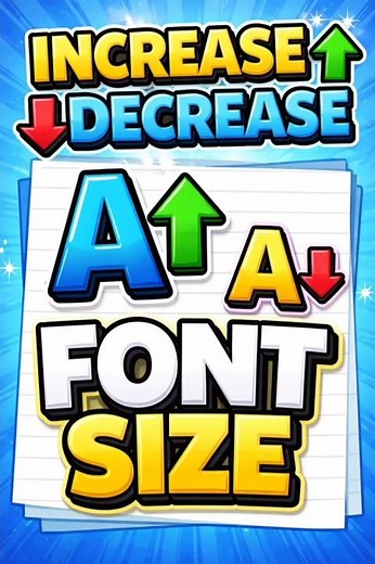 Grow your font size or shrink your font size using this quick trick.#viral