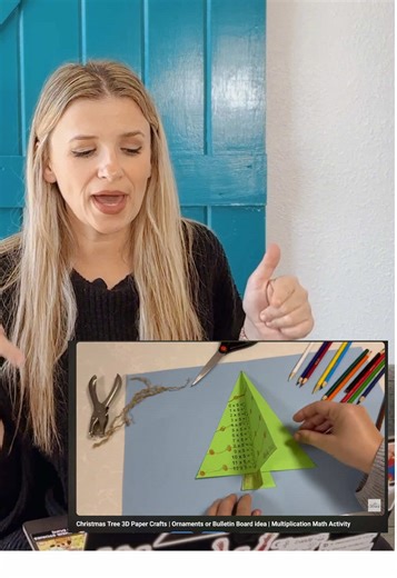 Festive 3D Multiplication Christmas Tree Activity