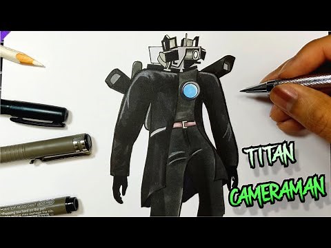 HOW TO DRAW TITAN CAMERAMAN from SKIBIDI TOILET EASY | STEP BY STEP | drawing skibidi toilet