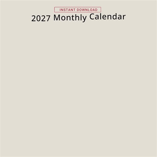 A3 2027 Calendar 2027 Monthly Planner Landscape 2027 Minimalist Desk Calendar LUXE Printable PDF Wall Calendar Monday Start & Sunday Start - Etsy Canada