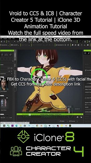 Vroid to CC5 & IC8 | Character Creator 5 Tutorial | iClone 3D Animation Tutorial #cc5