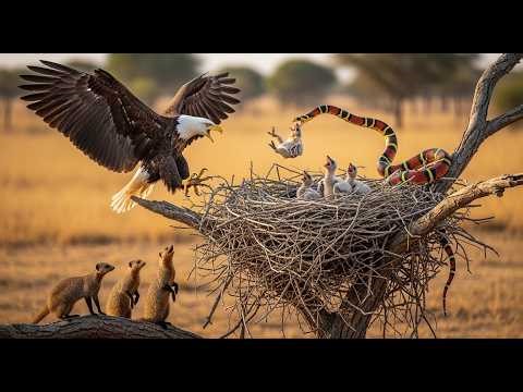 The Coral Snake Thought It Found Easy Prey… It Found a Mother Eagle Instead