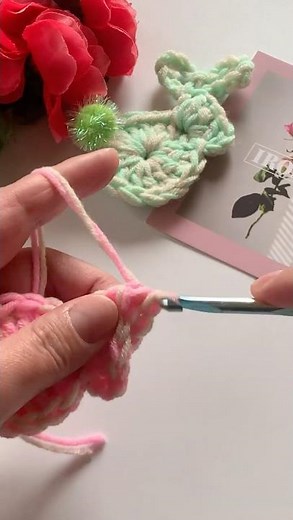 Crochet Bunny Motif 🐰