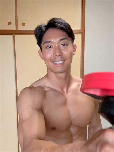 #4 Home Training Anyone can change with easy training! Follow and learn more training methods! This video is a great example of training your body using dumbbells at home. #GymTok #Fitness #Workout #Home #training