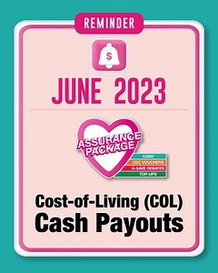 459 reactions · 50 shares | #ICYMI Two Cost-of-Living (COL) cash payouts in June 2023 to help address immediate COL concerns：  COL Special Payment of up to $400 陸 COL Seniors’ Bonus of up to $300 Learn more at go.gov.sg/assurancepackage | gov.sg | Facebook