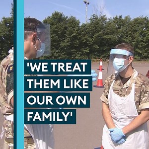 Military personnel are using a sports club car park in Gloucester as a mobile coronavirus testing centre. A dozen soldiers from C Company, 1st Battalion, The Royal Welsh, have spent two days on the site, delivering testing kits to hundreds of people. Within the centre's first five days of operations, 800 people were tested. Read more on this story👉https://www.forces.net/news/coronavirus-personnel-run-mobile-testing-gloucester | Forces News