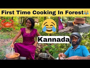First Time Crab Cooking In Forest😨Rakshita kannada talks|#crab #crabcooking #forest #forestcooking