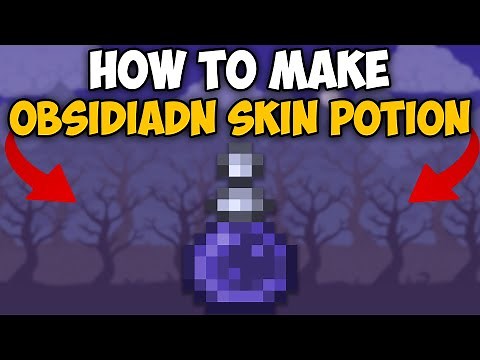 How To Make Obsidian Skin Potion in Terraria 1.4.5 | Terraria How To Make Obsidian Skin Potion