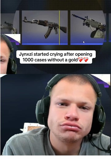 Jynxzi started crying after opening 1000 cases without a gold❤️‍🩹❤️‍🩹 #jynxzi