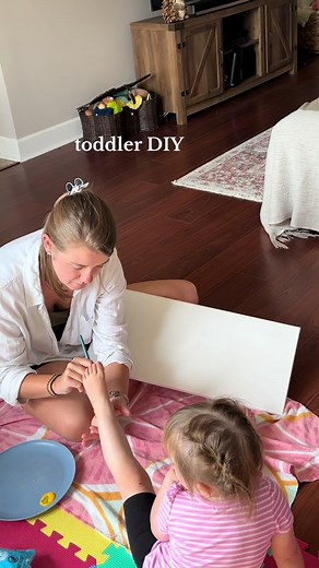 over half way done guys! 🥰 #fyp #momsoftiktok #DIY #toddler #toddlersoftiktok #disney #craft