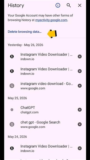 how to delete chrome browser history