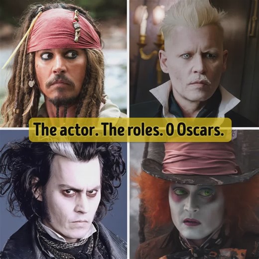 Let’s talk about Johnny Depp – the guy who gave us Captain Jack Sparrow, Willy Wonka, Sweeney Todd, Edward Scissorhands, The Mad Hatter, and even Whitey Bulger in Black Mass (2015). He’s played Tonto, Barnabas Collins, Victor Van Dort, and Grindelwald, each time disappearing into the role like it was nothing. And yet… three Oscar nominations, zero wins. He should get an honorary Oscar just for bringing Whitey Bulger to life so terrifyingly well. But no, the Oscars just keep snubbing him. Check o