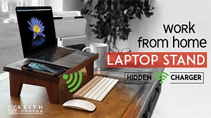 How I built a laptop stand with a hidden wireless phone charger