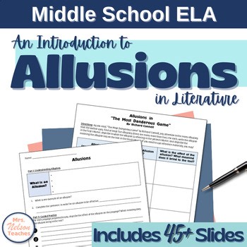 Allusions Introduction | Lesson Plan Slides Worksheets & Activities