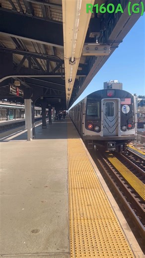 MTA R160A (G) train action at 18 Av #shorts
