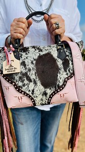 5K reactions · 382 shares | What a pretty bag  Loving the barbie skulls embossed paired with a brown speckled cowhide!! Drop a pink emoji to show your love  | T Bar Leather Co | Facebook