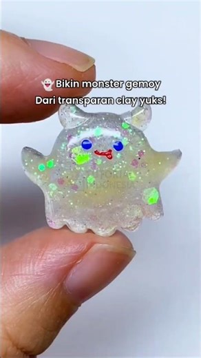 DIY Clay Crystal Monster imut Paling Mudah #clayart #clayart #diyclay