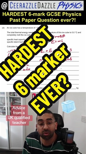 Ice ice baby #gcsephysics #gcsescience #examquestion #physicsrevision #6marker