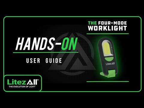 LitezAll Rechargeable Oval Work Light with Flashlight Hands-on