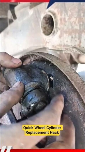 Quick Wheel Cylinder Replacement Hack #shorts #mechanic
