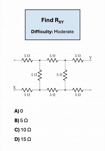 Calculate Equivalent Resistance Between Terminals X and Y