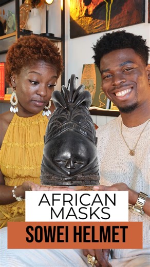 Adwoa & Solomon | Creative Couple on Instagram: "Seeing this mask actually worn in masquerade is so magical 🤩 Sowei is tied to the Sande society, a women led initiation institution where senior women guide girls into adulthood, teaching responsibility, conduct, and community life. Quick note: Sande is complex and has shifted over time and place. Some historical initiation practices associated with it, including forms of cutting, are widely criticised and are being actively challenged by 