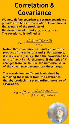 Covariance and Correlation_Coefficient #covariance #correlation #unitless #standardization