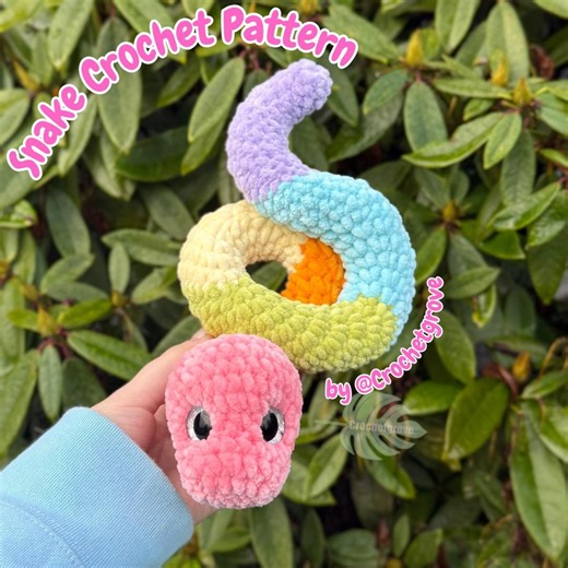 No-sew Crochet Snake Pattern - Easy Beginner-friendly PDF Crochetgrove - Etsy Canada
