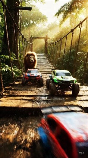 RC Car vs Lion! Wild Chase Through the Jungle! #shorts