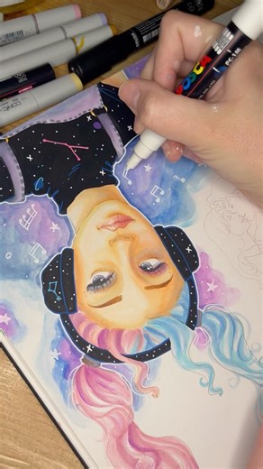 Drawing process with copic markers✨ #copicmarkers #copic #copiccolors #copicart #sketchbook #artist