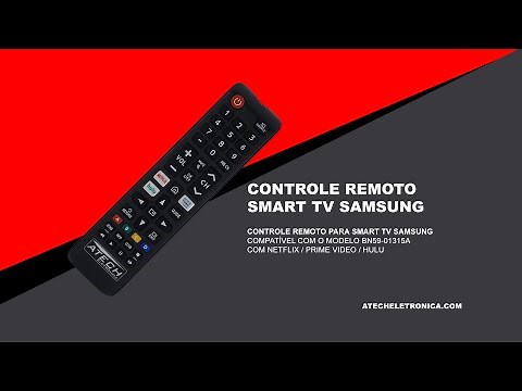 Controle Remoto Smart TV LED Samsung BN59-01315A com Netflix / Prime Video / Hulu