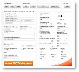 2012 / 2013 1099-R Software Released by W2Mate.com