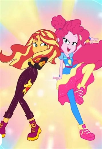 sunsets backstage pass🧡🩷🥹 :: #sunsetshimmer #pinkiepie #equestriagirls #mlp #fyp